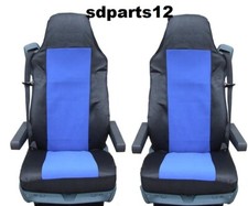 Coppia Foderine Copri Sedili Nero E Blu Per Camion Mercedes Actros Atego Axor