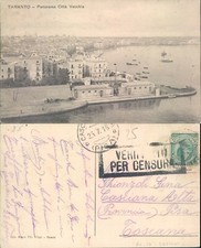 TARANTO IMMORTALATA IN UNA BELLA PANORAMICA DEL 900 ITALIANO-N.49975