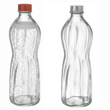 Set 2 Bottiglie in Vetro da 1