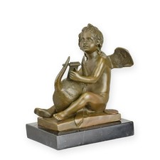 Scultura Bronzo Putto Gioca