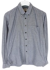 Livid Jeans maglia uomo grande tempo libero colletto abbottonato righe ad ago