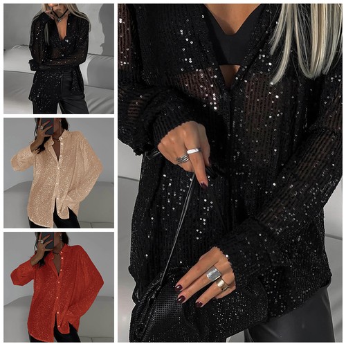 Camicia donna paillettes