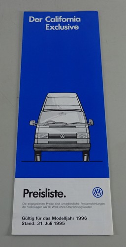 Listino prezzi roulotte - listino, vw