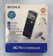 SONY IC RECORDER ICD-UX 80 DITTAFONO DIGITALE 2GB USB MINI REGISTRATORE GRIGIO