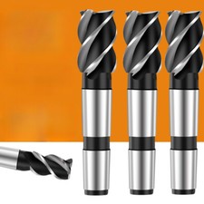 1Pz 12-80Cono Manico Alta Velocità Acciaio Fresa Spirale Completamente rettificata Nero 