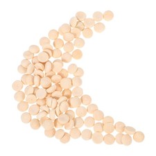  100 pezzi mezze perline di legno fai da te sfere di legno non finite emisfero