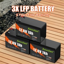 3X Batteria Litio LiFePO4 12V 7Ah Ricambio Diretto per Batteria 6FM7 SLA