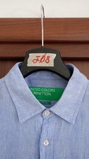Camicia UOMO LINO - BLU - XL -