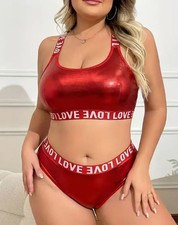 Rosso taglie forti stampa LOVE