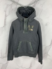 Felpa con cappuccio vintage Abercrombie & Fitch vestibilità muscolare stile giapponese taglia M