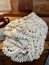 Tovaglia letto vintage fatta a