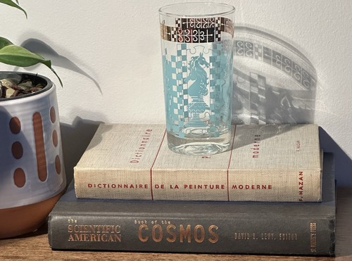 Bicchiere vintage turchese - , e