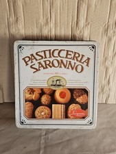 Scatola In Latta Vintage Lazzaroni Pasticceria Di Saronno Cm23x23x4cm