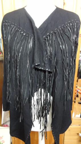 Giacca con frange nero - nero,, zara