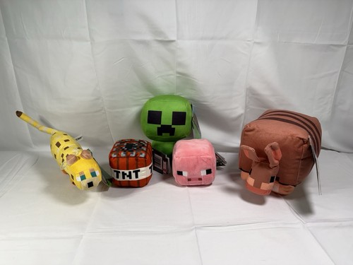 Lot minecraft plushies - of,