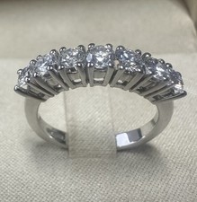 ANELLO FEDINA IN ORO BIANCO 18 kt. CON SETTE DIAMANTI NATURALI ct. 1,06