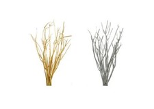 Mini bastoncini mitsumata essiccati 55 cm 10 per confezione - argento o oro - esposizione eventi