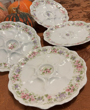 1 piatto ostrica vintage Theodore Haviland Limoges porcellana floreale 