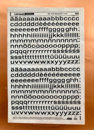 Letraset 450 folio medium ext - letraset,