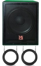 MR DJ PRO5000BT 15" 5000W Pro Subwoofer Attivo con Confezione da 2 Uscite Altoparlanti