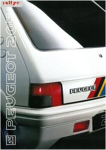 Depliant peugeot 205 rally - depliant,