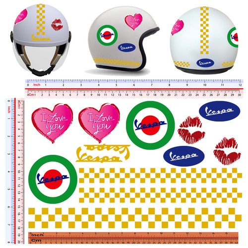 Adesivi casco vespa love - , you