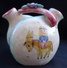 OLIO ACETO VASO CERAMICA CAS SOLIMENE VIETRI  NO GAMBONE RARO POTTERY MIDCENTURY