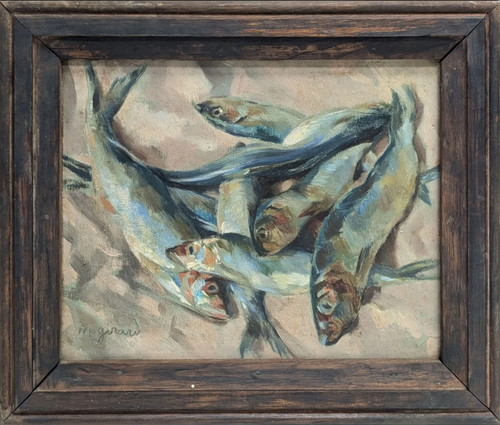 Natura morta sardine - morta, quadro