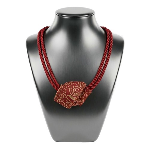 Collana boho chic rosso - boho, oro