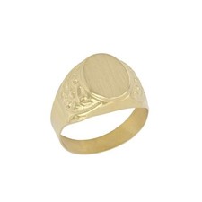 Anello scudo uomo oro giallo