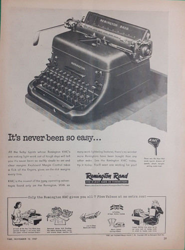 Remington rand 1947 - remington, macchina