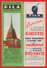 SEGNALIBRO FILA SERIE MONUMENTI D'ITALIA TORINO MOLE ANTONELLIANA  GIOTTO ROSSO
