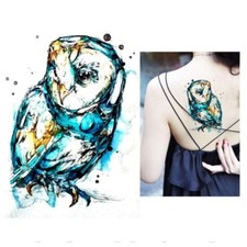 Tatuaggio temporaneo uhu gufo - tatuaggio,