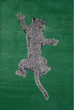 Tappeto moderno leopardato per