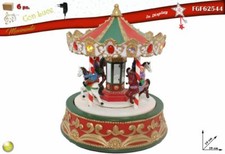 Giostrina Carillon Cavalli Luci Movimento Musica Decorazione Natale bal