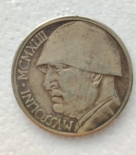 Moneta  lire 20 Benito Mussolini  Regno D'Italia 1928