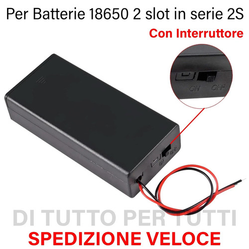 Portabatterie per litio - portabatterie, 18650