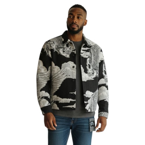 Giacca jacquard teschio