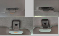 Coppia Gancio Supporto Fissaggio Aletta Parasole DX e SX per Panda 2003 - 2011