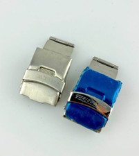 Lotto 2 Chiusure Per Orologio Deployante Fibbia Acciaio Nuove 19mm Ricambi