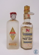 Miniature/Mignon Dry Gin GILBEY'S e BOOTH'S con Sigillo **Empty/Vuoto**- 2 pezzi