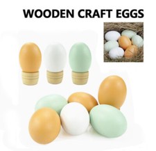 Uova di Pasqua in legno naturale legno massello uova di Pasqua artigianato artistico decoupage non dipinte fai da te