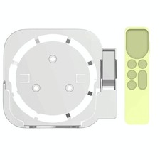 JV06T Set Top Box Staffa e Telecomando Custodia Protettiva Apple TV Bianco Verde