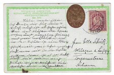 AUSTRIA CARTOLINA MILITARE CON STEMMA DORATO VIAGGIATA FP #1438