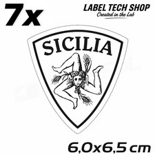 7 adesivi Sicilia, stemma