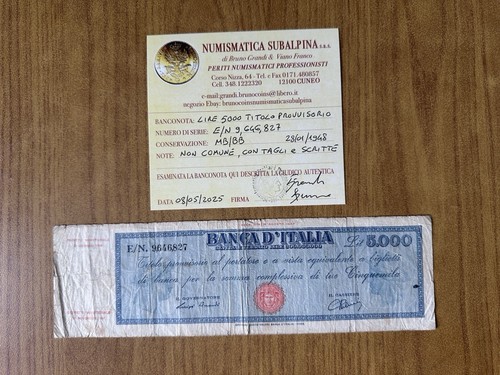 Lire 5000 titolo provvisorio - lire,