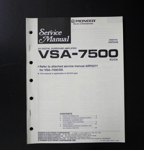 Originale pioneer vsa 7500 - originale,