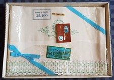 PARURE MATRIMONIALE - MERLETTO NOVITA - COTONE 100 % - VINTAGE