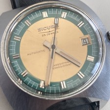 Vintage Sicura Breitling Diver Automatic 25 Jewels Swiss Made Revisionato