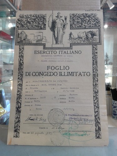 Foglio di congedo - foglio,